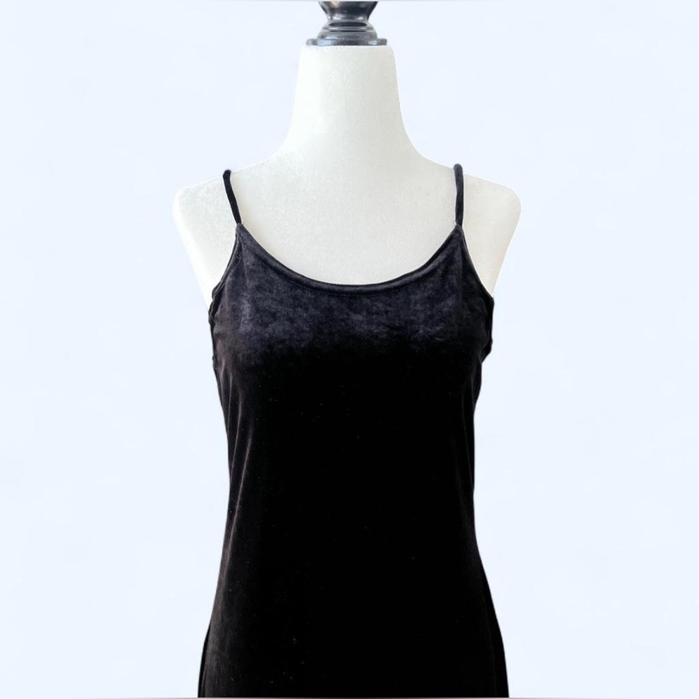 Black Velvet Velour Romantic Gothic Whimsigoth Witch Vampirecore Maxi Dress S